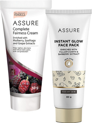 ASSURE Complete fairness cream & Instant Glow Face Pack(1 Items in the set)