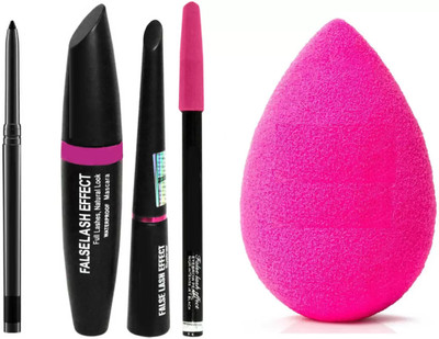 SUBHMUN Kajal & 3in1 Eyeliner Mascara & Eyebrow Pencil with Puff(3 Items in the set)