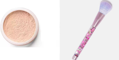 GABBU MATTE PROFESSIONAL LOOK COMPACT LOOSE POWDER WITH MATTE FINISH AND MAKEUP BRUSH(2 Items in the set)