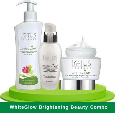 LOTUS HERBALS WhiteGlow Skin Brightening Beauty Combo(3 Items in the set)