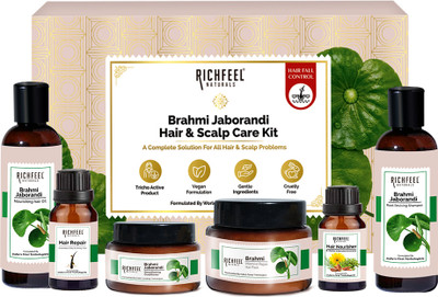 RICHFEEL Brahmi Jaborandi Intensive Hair & Scalp Kit(6 Items in the set)