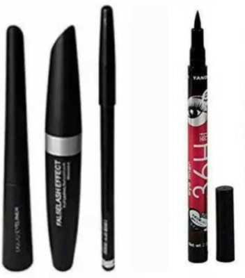 lately Makeup beauty 3 in one kajal eyeliner mascara eye combo(4 Items in the set)