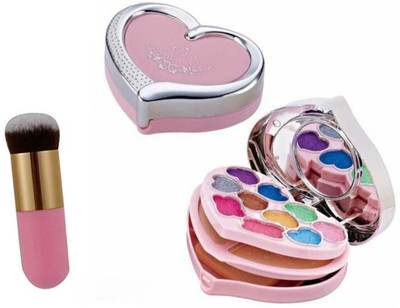 WEEPER Mini Makeup Kit For Women& Soft Bristle Foundation Makeup Brush Pink(Multicolor)(2 Items in the set)