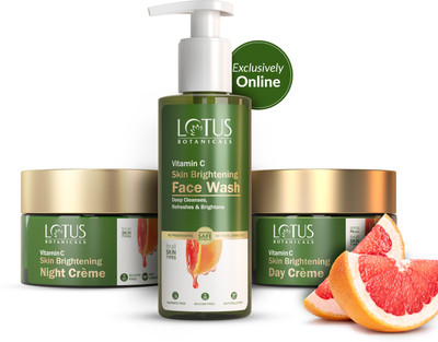 Lotus Botanicals Vitamin C Skin Brightening Day And Night Regime(3 Items in the set)
