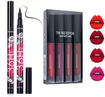 TUMR (2)36H BLACK EYELINER WITH MATTE MINI LIPSTICK(3 Items in the set)