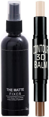 Latixmat Highlight & Contour Stick Make up With Makeup Setting Fixer Spray Combo(2 Items in the set)