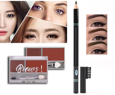 Latixmat eyebrow powder cake eyebrow cream palette, Eyebrow Pencil(2 Items in the set)