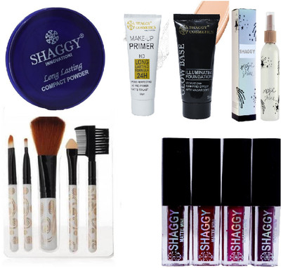 Aneesho Makeup Fixer Primer Foundation With other Premium Quality Beauty Products for Girls Makeup & Professional use(6 Items in the set)