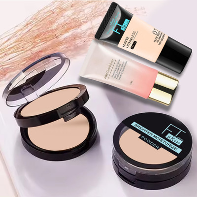 adbeni Imported Smooth Finish Set | Foundation, Compact Powder & Primer | Long-Lasting(3 Items in the set)