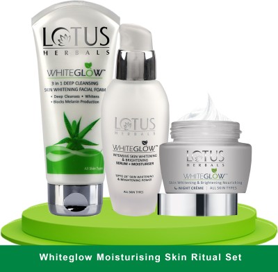 LOTUS HERBALS WhiteGlow Skin Moisturising Ritual Set(3 Items in the set)