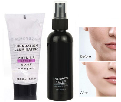 Latixmat Primer WITH Makeup Fixer - Mist Spray Formula(2 Items in the set)