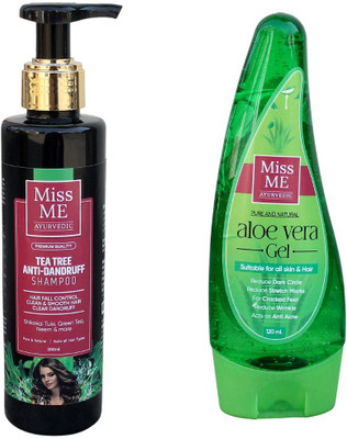 Miss Me Tea Tree Anti Dandruff Shampoo And Aloe Vera Gel Combo(2 Items in the set)