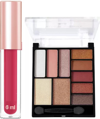 ADJD Matte Shimmer EyeShadow Palette With Liquid Lipstick(2 Items in the set)