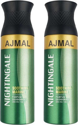 Ajmal 2 Nightingale Each 200ML Deodorant Spray  -  For Men & Women(400 ml, Pack of 2)