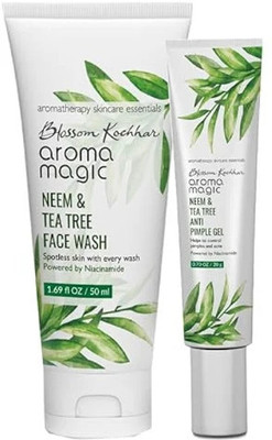 Aroma Magic Neem & tea tree Facewash 50ml with Anti Pimple Gel 20gm Combo(2 Items in the set)
