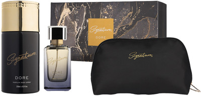 SIGNATURE Dore Perfume 80ML & Dore Deodorant 250ML With Pouch | Fragrance Woody Aromatic(3 Items in the set)
