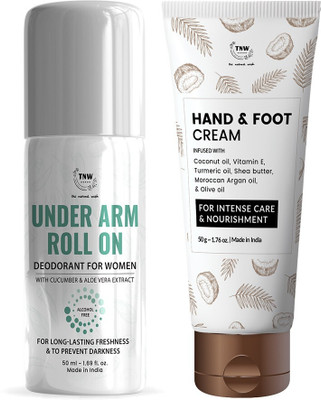 TNW - The Natural Wash Under Arm Roll On and Hand & Foot Cream |Chemical-Free Personal Care Combo(2 Items in the set)