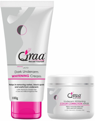 Qraa Underarm Whitening Kit for Dark Underarms(2 Items in the set)