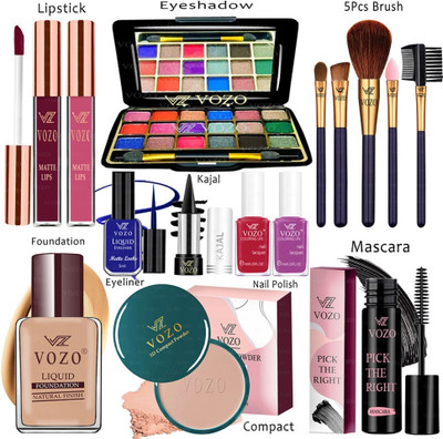 VOZO Makeup Combo Sets One-stop Beauty Package for Beginners and Professionals ST-254(15 Items in the set)