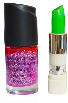 Luipui PINK NAIL POLISH AND PINK LIPGLOSS(1 Items in the set)