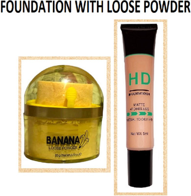 nn super perfect new foundation with loose powder pack of 2(2 Items in the set)