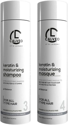 Calveo Keratin & Moisturizing Shampoo & Masque Conditioner Combo(1 Items in the set)