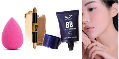 BLUEMERMAID BOLD MAKEUP COMBO KIT FOUNDATION CONTOUR STICK BLENDER(3 Items in the set)