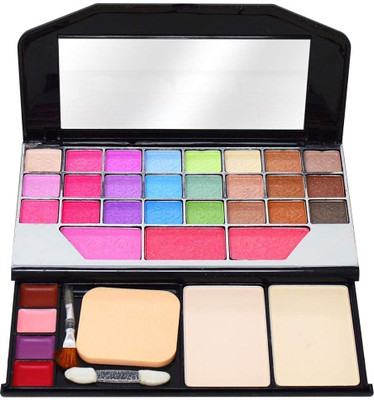 GlowMii 35-in-1 Makeup Kit with Eyeshadow,Lipstick Color,Blusher ,Compact Powder 200 g(Multicolor)