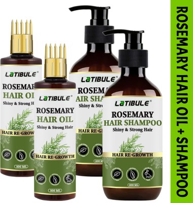 Latibule Rosemary Hair Growth Oil & Shampoo combo kit for Strong, Shiny Locks Pack of 2(1 Items in the set)