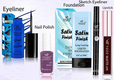 VOZO Makeup Combo Professional Cosmetic Kit with Ultra-Pigmented Set-224(5 Items in the set)