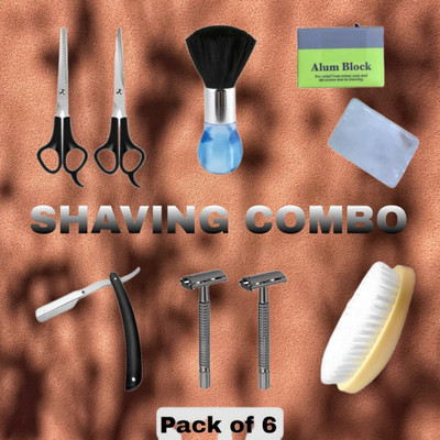 Glamezone 8 in 1 Shaving Kit for men with Travel Pouch | Gifts for men(8 Items in the set)
