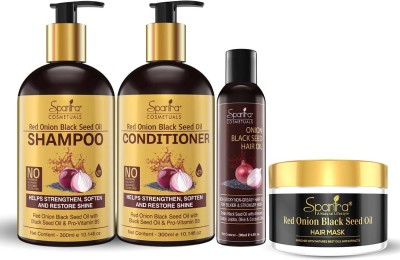 Spantra Hair Care Kit - Red Onion Black Seed Oil (4 Item In Set)(4 Items in the set)