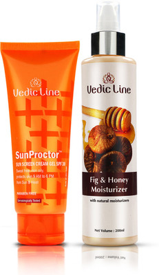 Vedic Line Combo of Sunproctor Sunscreen SPF 30 and Fig & Honey Moisturizer(2 Items in the set)