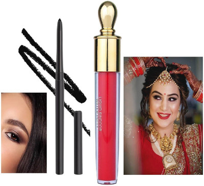 JANOST HD Highest Quality Eye Kajal And Liquid Matte Sindoor(2 Items in the set)