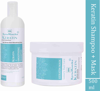 KERAMONIKS PROFESSIONAL Keratine Shampoo + Keratine Hair Mask 500 ml x 2(2 Items in the set)
