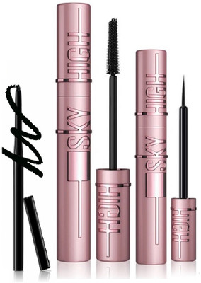Maryville super perfect matte kajal with eyeliner with mascara super perfect pack of 3(3 Items in the set)