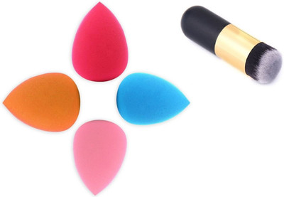 Rsentera Premium Quality makeup kit combo of 12 in 1 set brush with pink foundation(13 Items in the set)