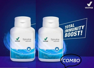 Vestige Spirulina 100 Capsules pack of 2(2 Items in the set)