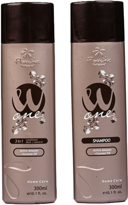 FLORACTIVE PROFISSIONAL W-ONE SHAMPOO AND 3 IN 1 CONDITIONER/MASK/LEAVE-IN (300ML Each) PACK (Combo)(2 Items in the set)