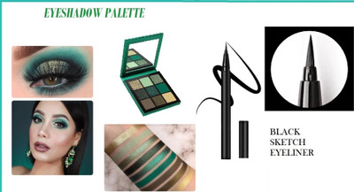 GABBU MULTI COLOR EYESHADOW AND BLACK LINER SKETCH COMBO(2 Items in the set)