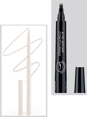 Neycare white new kajal with black pen for eyebrow filer pack of 1(2 Items in the set)
