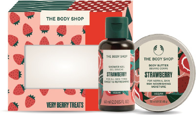 THE BODY SHOP Strawberry Shower Gel and Body Butter Gift Set 1 Pack(2 Items in the set)