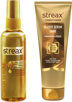 Streax Professional Streax Walnut Serum125ml + Gloss Conditioner240g(2 Items in the set)