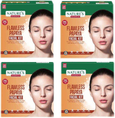 Nature's Essence Flawless Papaya Facial Kit 60gm + 50ml(4 Items in the set)