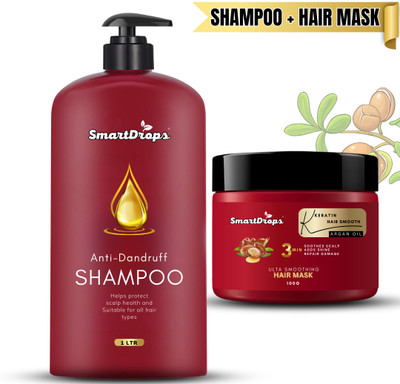 smartdrops Moisturizer Hair and Scalp Keratin Hair Mask & Shampoo | Hair Care Combo(2 Items in the set)