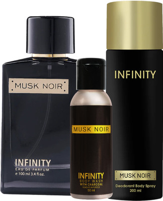 INFINITY Musk Noir EDP Perfume 100ml,Musk Noir Deodorant 200ml,Musk Noir Body Wash 50ml(3 Items in the set)