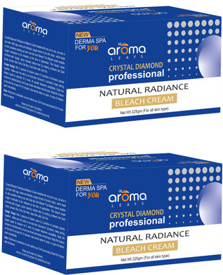 AlAroma Leafs CRYSTAL DIAMOND PROFESSIONAL NATURAL RADIANCE BLEACH CREAM(2 Items in the set)