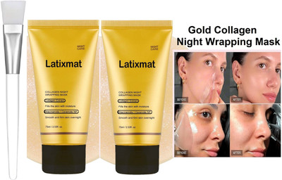 Latixmat Korean Glow Skin Overnight Wrapping Peel Off Facial Mask With Applicator(3 Items in the set)