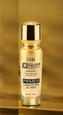 GLAM GODDESS Flawless 24K Gold Edition Makeup Base Primer ( 40 ml) & Long Lasting Makeup Fixer(80 ml)(2 Items in the set)
