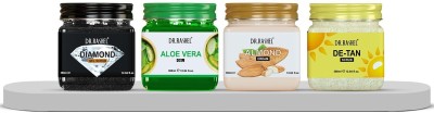 DR.RASHEL Diamond Gel Scrub, Aloe Vera Gel, Almond Cream & De-Tan Scrub For Face & Body (Pack of 4)(4 Items in the set)